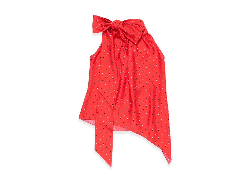 Acne Studios Silk Ribbon Blouse Runway Show "Red"
