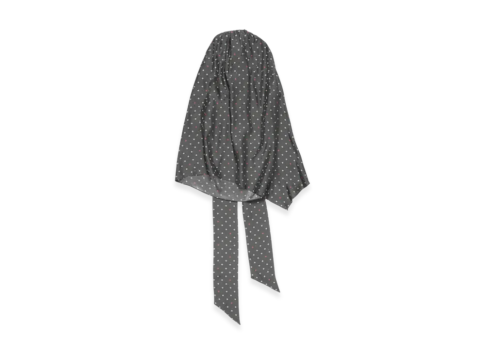 Acne Studios Silk Ribbon Blouse Runway Show "Gray"