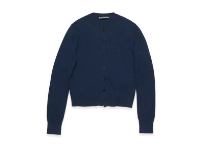 Acne Studios Fitted Cardigan - Yak Wool "Navy Blue Melange"