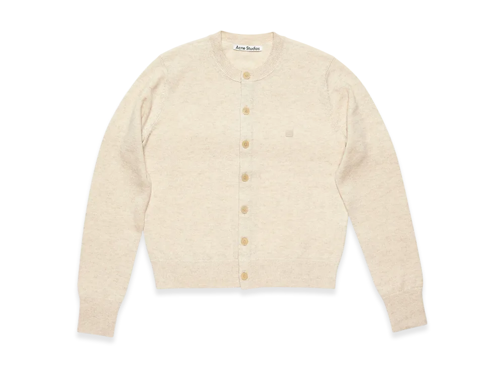 Acne Studios Fitted Cardigan - Yak Wool "Oatmeal Melange"