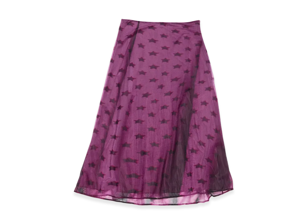 Acne Studios Midi Printed Skirt Runway Show "Bright Purple"