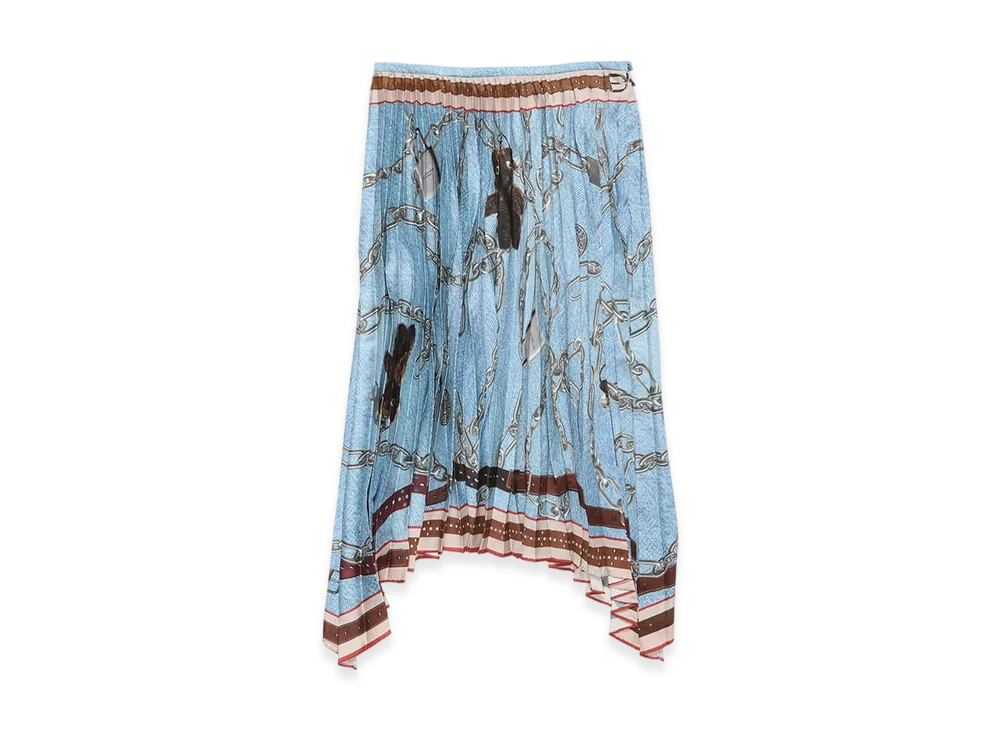 Acne Studios Long Pleated Skirt "Denim Blue"