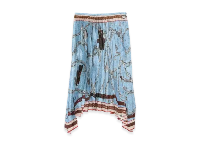 Acne Studios Long Pleated Skirt "Denim Blue"