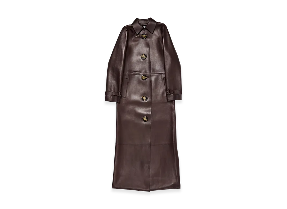 Acne Studios Leather Coat Runway Show "Chocolate Brown"