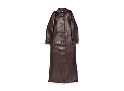 Acne Studios Leather Coat Runway Show "Chocolate Brown"