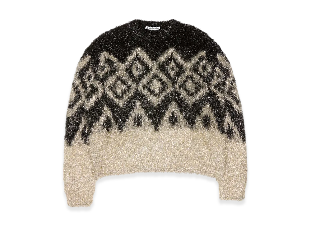 Acne Studios Metallic Knit Sweater "Black Gold"