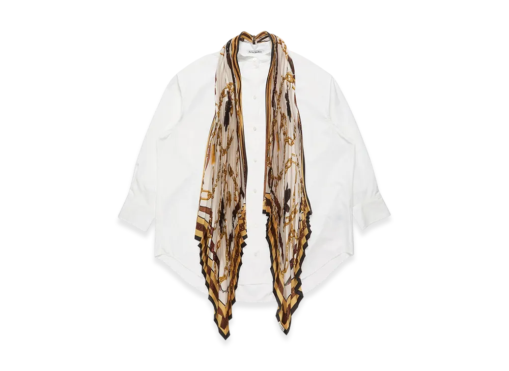 Acne Studios Layered Shirt Dress "White Gold"