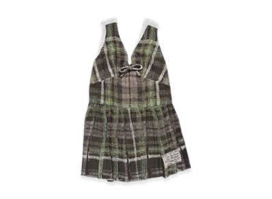 Acne Studios Silk Check Dress "Green Grey"