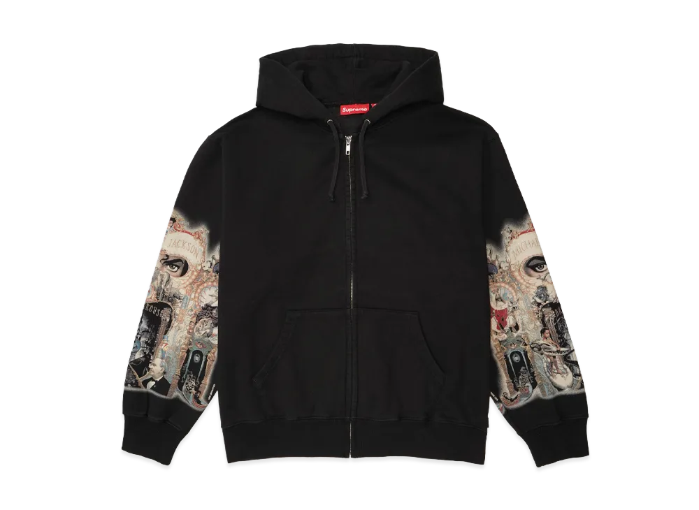 Supreme x Michael Jackson Dangerous Zip Up Hooded Sweatshirt "Black"