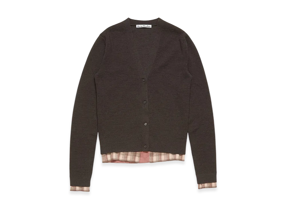 Acne Studios Layered Cardigan "Dark Brown"
