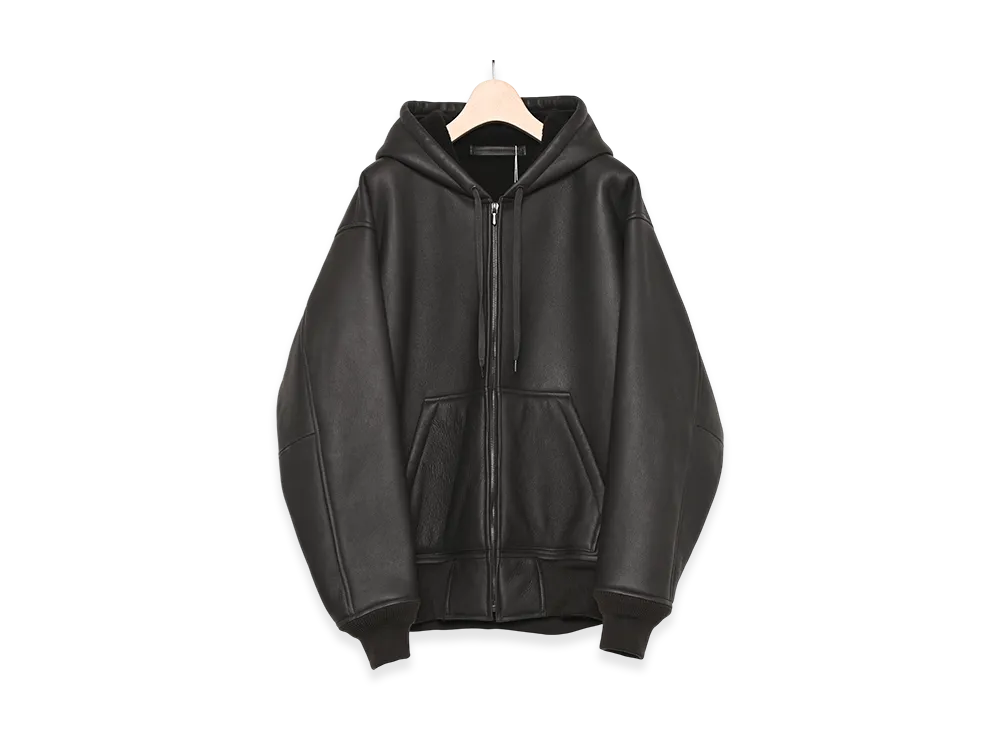 COMOLI Sheepskin Zip Parka "Brown"