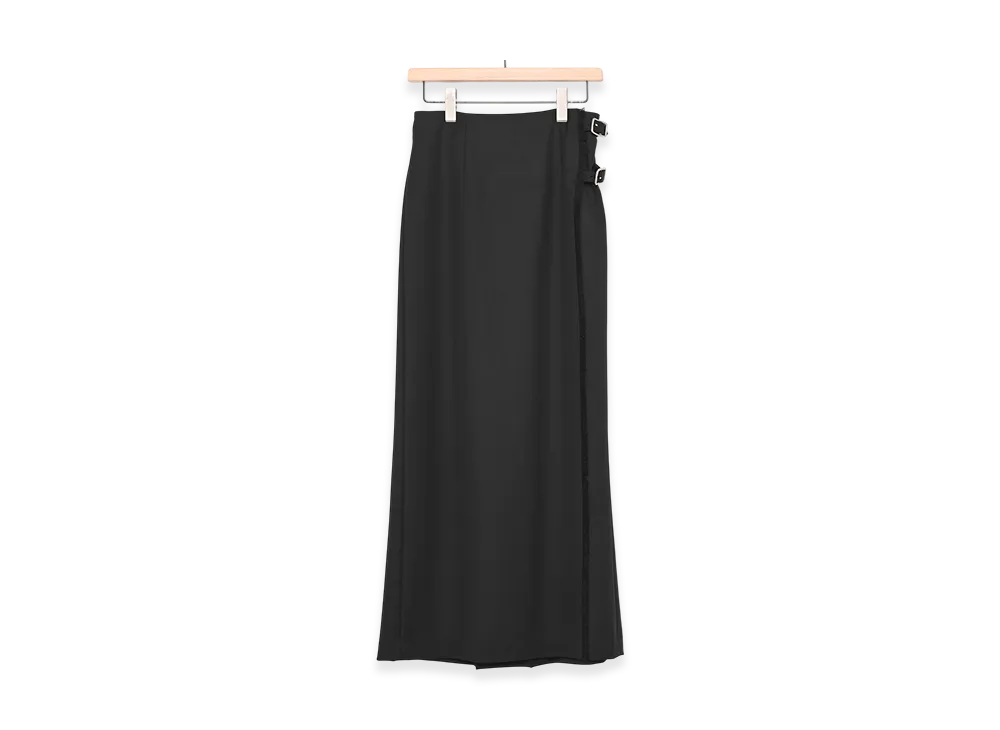 COMOLI Black Scottish Skirt "Black"
