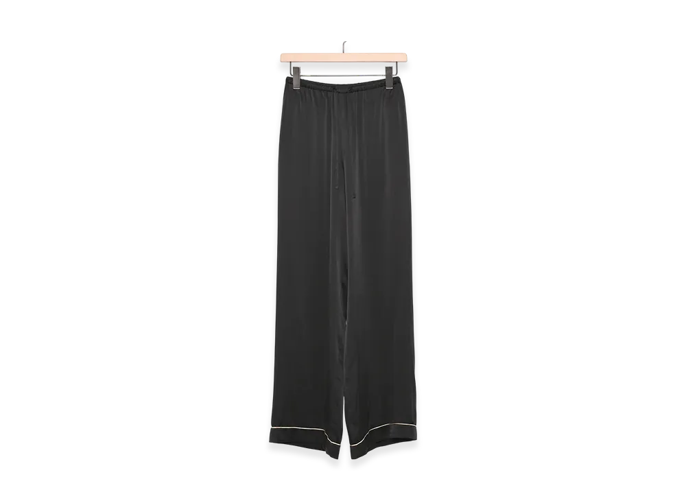 COMOLI Silk Pajama Pants "Black"