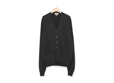 COMOLI Scott & Charters Exclusive V-Neck Cardigan "Charcoal"