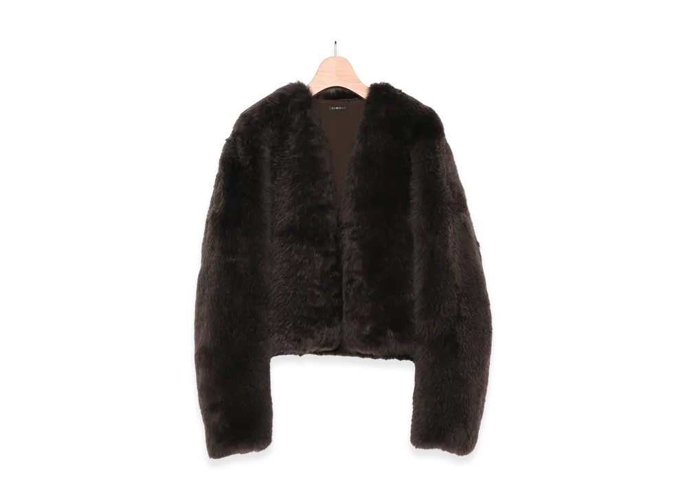 COMOLI Fur Bolero "Brown"