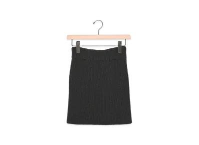 COMOLI Cashmere Washi Knit Skirt "Black"