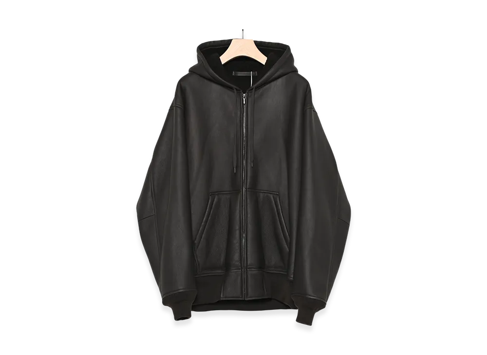 COMOLI Sheepskin Zip Parka "Brown"