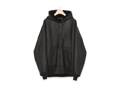 COMOLI Sheepskin Zip Parka "Brown"