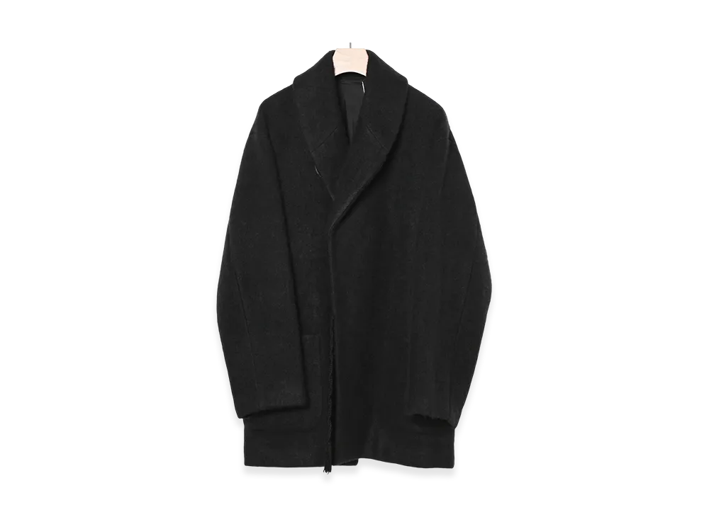 COMOLI Cashmere Shawl Collar Coat "Black"