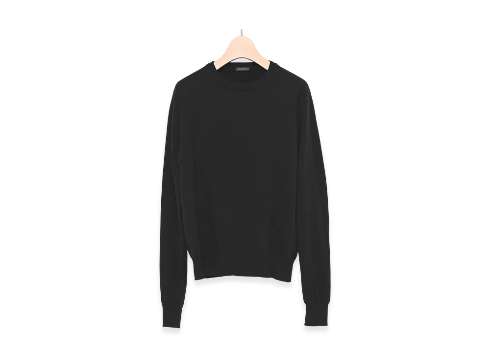 COMOLI Cashmere Crew Neck Knit "Black"