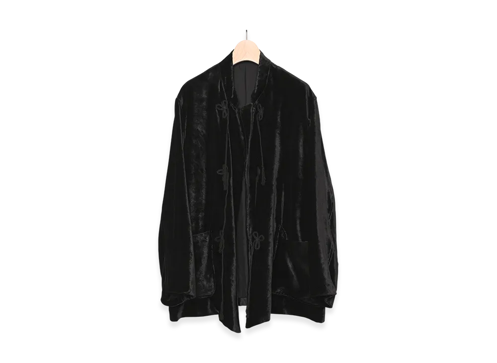 COMOLI Silk Velour Jacket "Black"