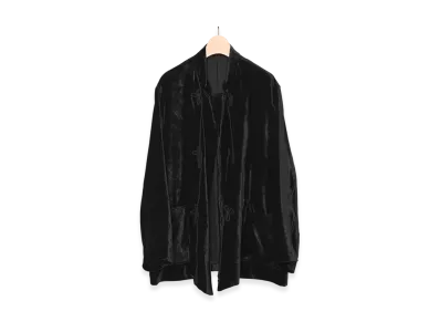 COMOLI Silk Velour Jacket "Black"