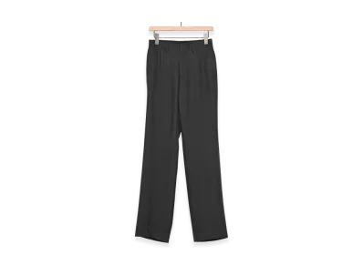 COMOLI Wool Flannel Pipe Stem Pants "Charcoal"