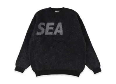 WIND AND SEA Shaggy Bigsea Knit Sweater "Black"