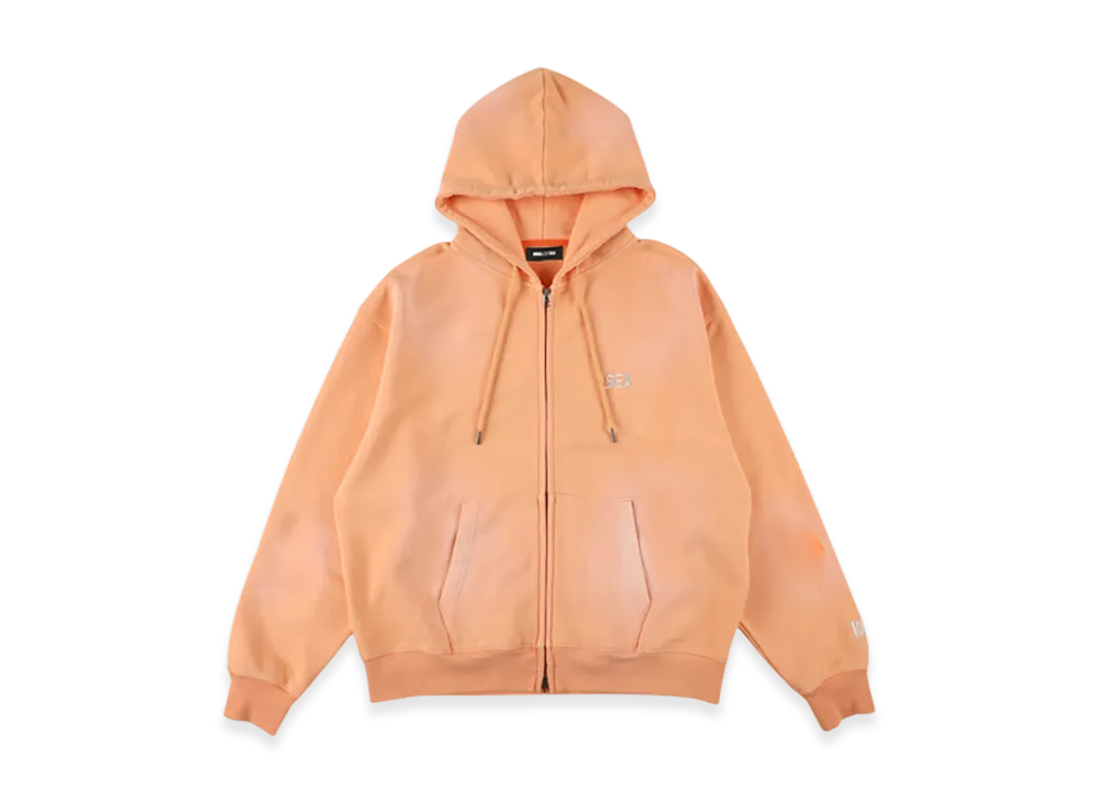 WIND AND SEA Sulfur Dyeing Logo Zip Sweatshirt "Orange"