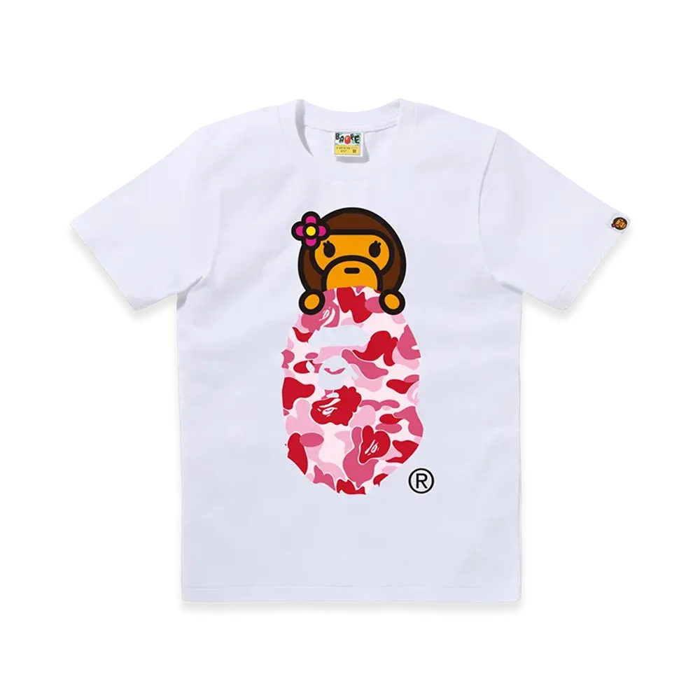 A BATHING APE ABC Camo Lisa On Ape Head "White/Pink"