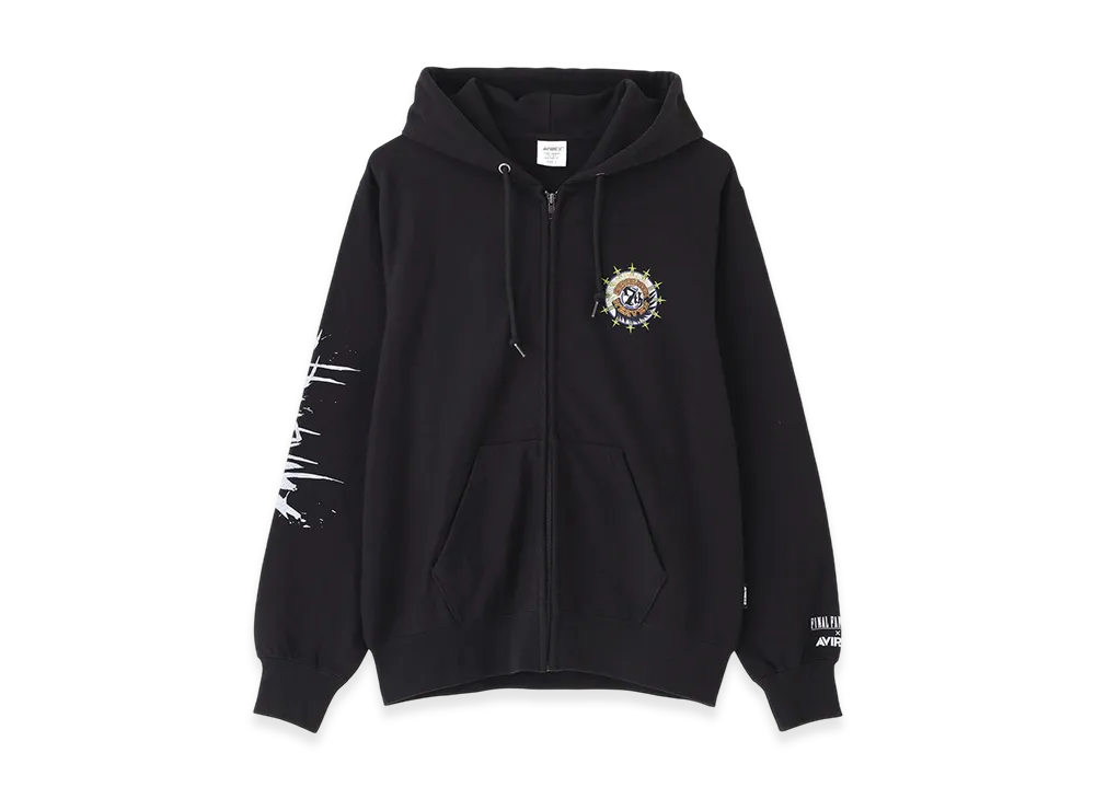 AVIREX x Final Fantasy VII Remake Zip Up Hoodie "Seventh Heaven" "Black"