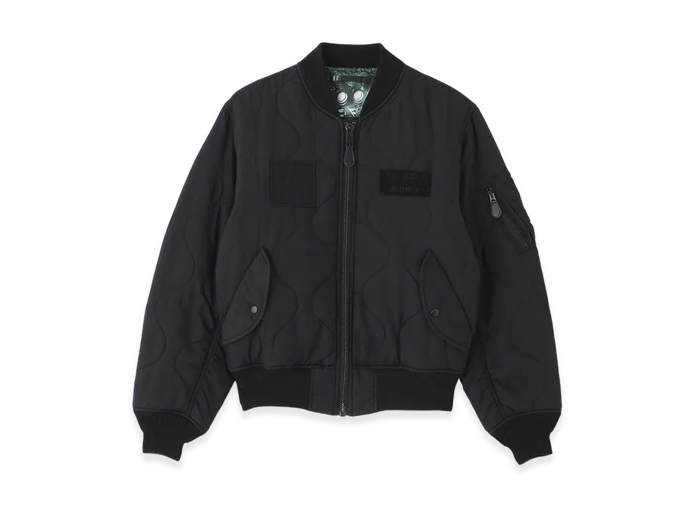 AVIREX x Final Fantasy VII Remake Quilt MA-1 "Midgar" "Black"