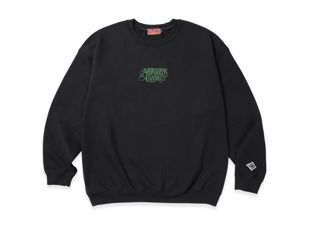 APHRODITEGANG Classic Logo Embroidery Sweat Shirt "Black/Green"