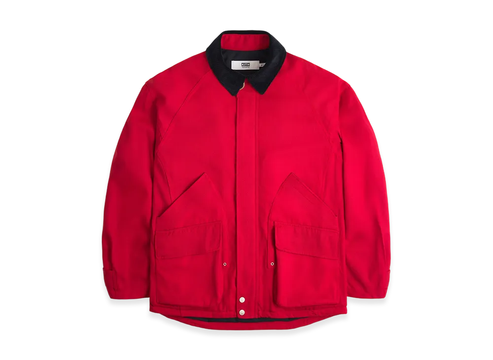 Kith x nonnative Hunter Jacket Wool Twill With Windstopper "Red"