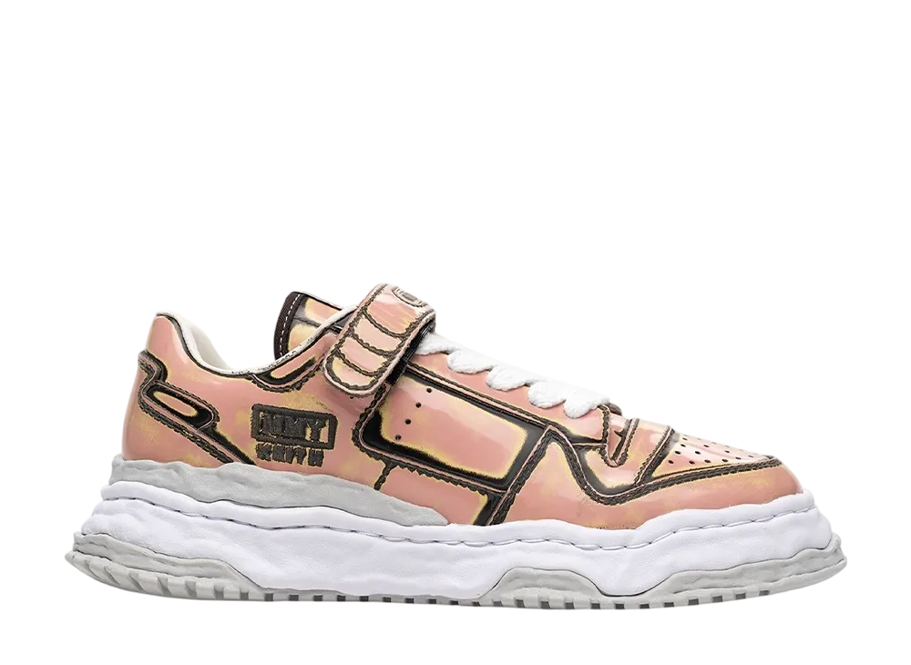 メゾンミハラヤスヒロ キース オリジナルソール ヴィンテージ アドバンティック レザー ロートップスニーカー "ピンク" (A16FW714)