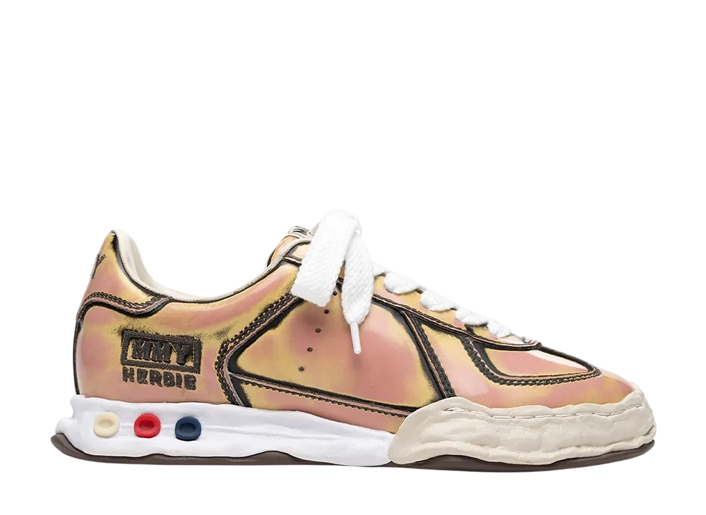 メゾンミハラヤスヒロ ハービー オリジナルソール ヴィンテージ アドバンティック レザー ロートップスニーカー "ピンク" (A16FW722)