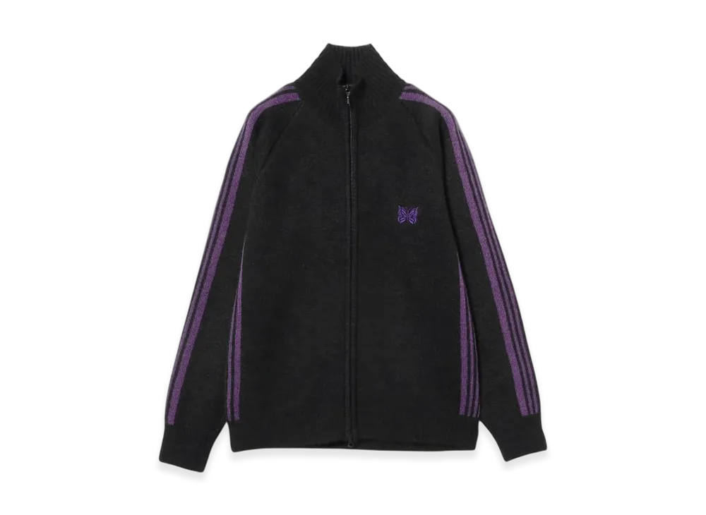 NEEDLES x BEAMS Mohair Track Jacket "Black/Purple"