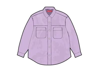 Supreme Faux Suede Snap Shirt "Lavender"