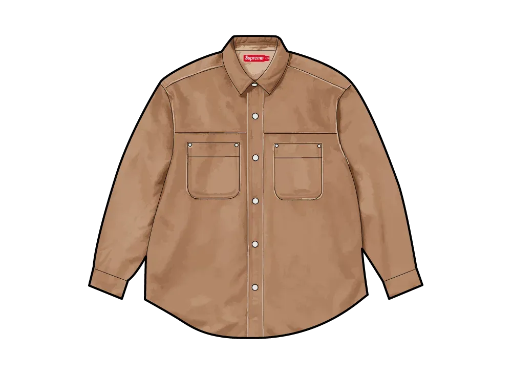 Supreme Faux Suede Snap Shirt Tan ベージュ Supreme Faux Suede Snap Shirt 