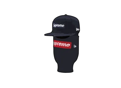 Supreme Box Logo New Era + Balaclava "Navy"