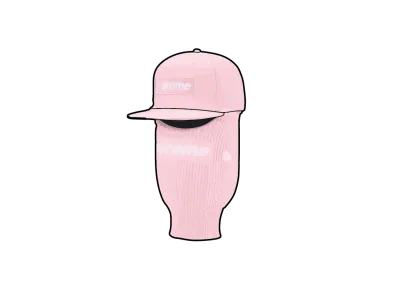 Supreme Box Logo New Era + Balaclava "Light Pink"