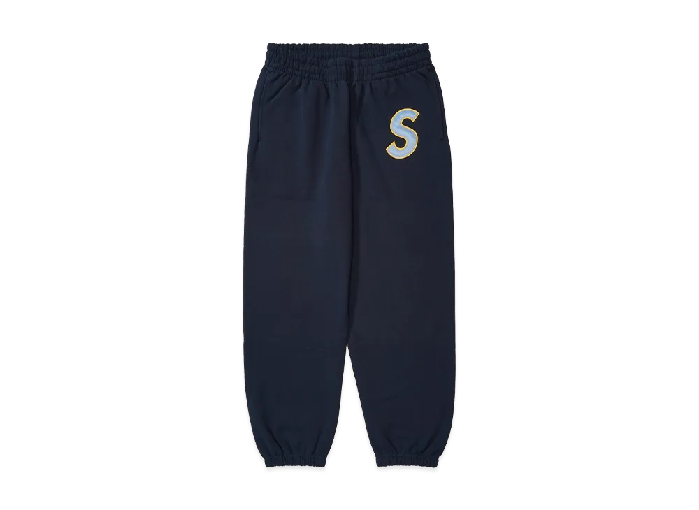 シュプリーム エス ロゴ スウェットパンツ "ネイビー"