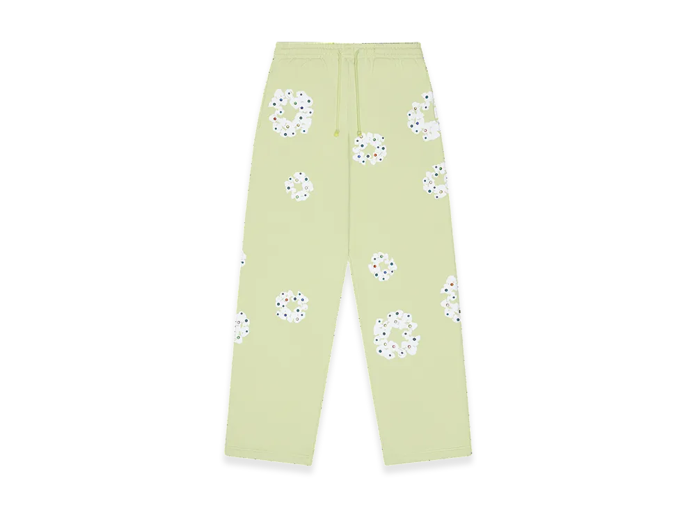 DENIM TEARS Rhinestone Cotton Wreath Sweatpants "Mint"