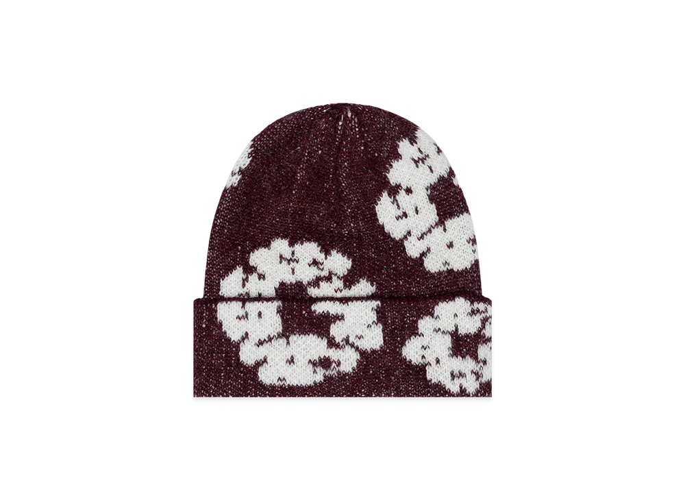DENIM TEARS Cotton Wreath Beanie "Maroon"