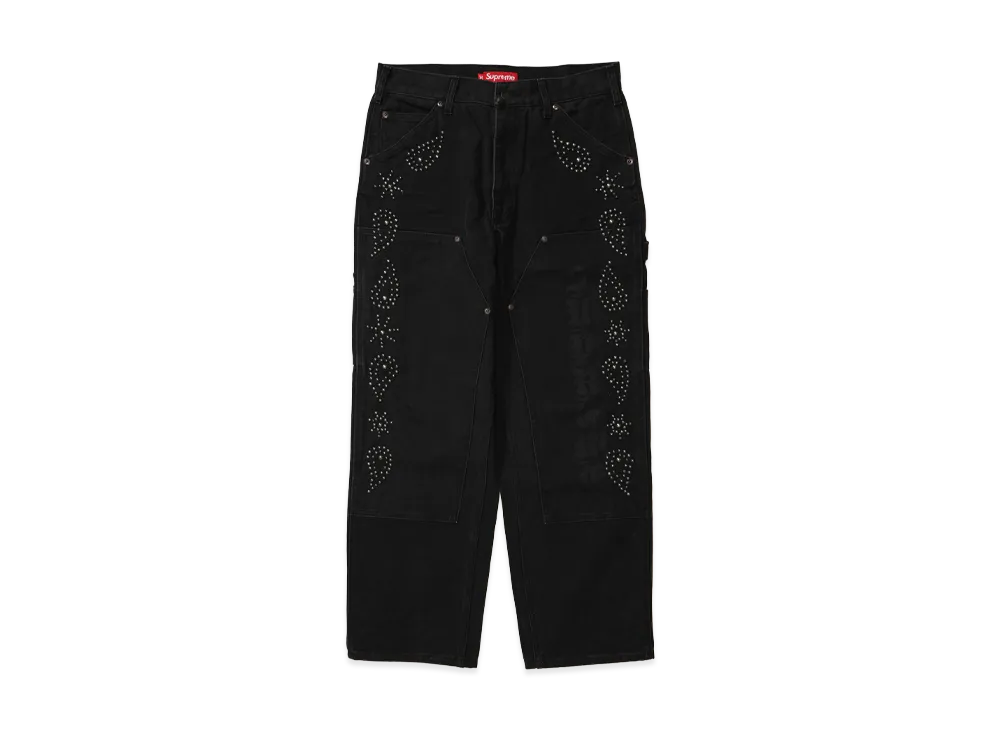 Supreme Paisley Studded Double Knee Painter Pant "Black"
