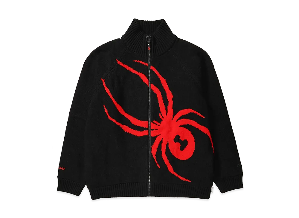 シュプリーム x スパイダー ウインドストッパ― ジップ アップ セーター "ブラック"