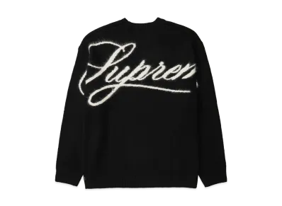 Supreme Angora Script Sweater "Black"