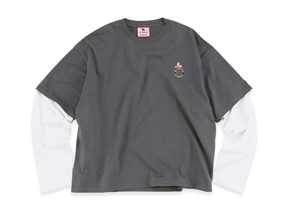 BLACKPINK x My Melody Long Sleeve Layered T-Shirt "Gray"