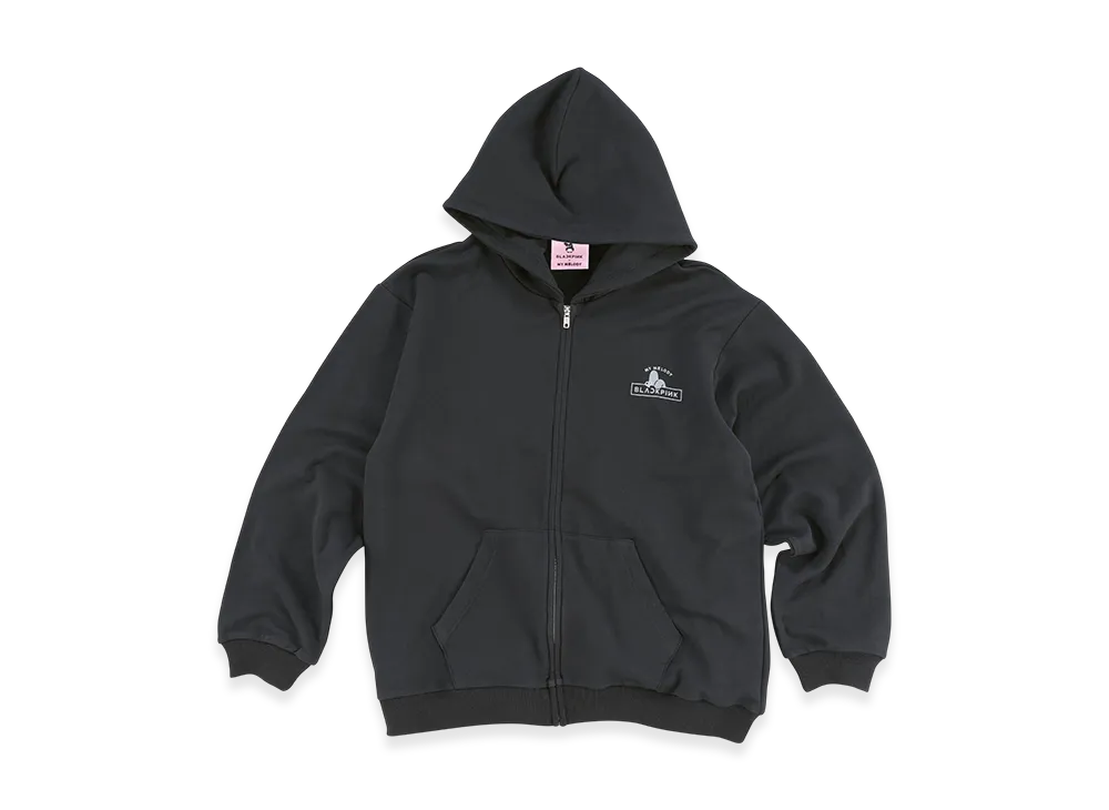 クロップドジップアップフーディー（M/L） BLACKPINK VELOUR ZIPUP