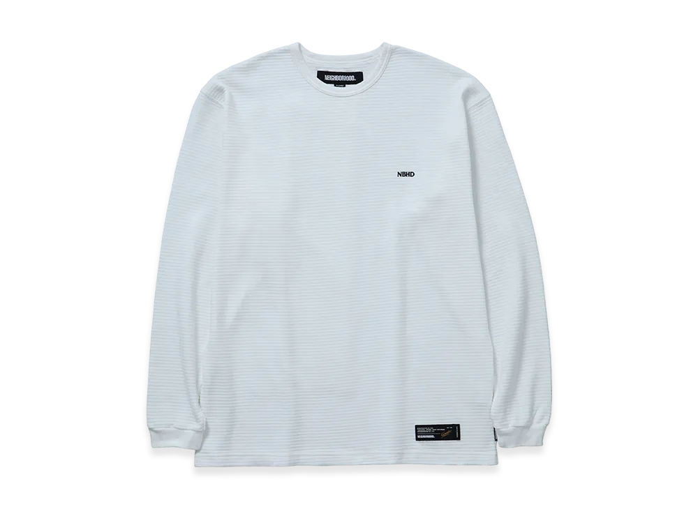 NEIGHBORHOOD Waffle Fabric Crewneck LS-2 "White"